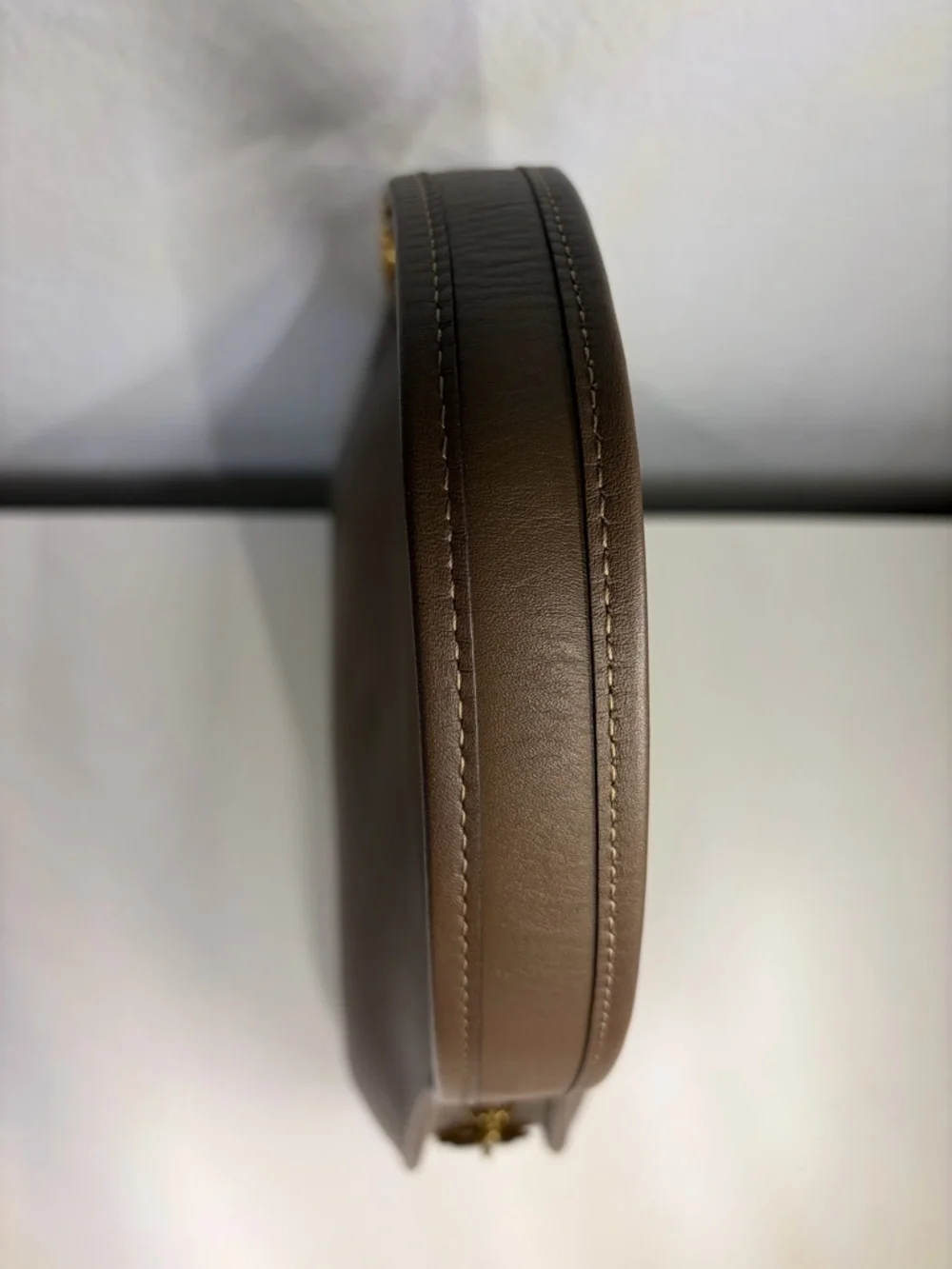 Coach Eve Leather Shoulder Bag with Gold Accent in the color in dark stone - Picture 7 of 13